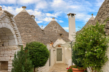The famous Trulli in the Old Town of Alberobello, Puglia, Italy - UNESCO heritage