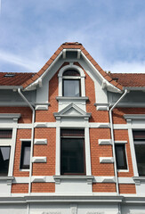 Obraz premium Historische Fassaden im Altbauviertel im Bielefelder Westen, Bielefeld, NRW, Germany