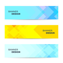 Vector abstract design banner web template. Business horizontal banner set. Colorful wide abstract modern design web banners collection.