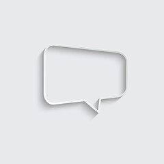 paper chat icon speach bulbble  icon vector