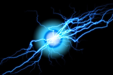 Fototapeta Abstract science backgrounds of Electric storm effect obraz