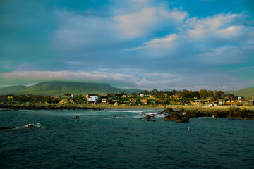 Naklejka premium Caleta de pescadores