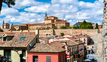 Cityscape of Segovia in Spain