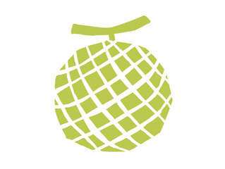 メロン　レトロなベクターイラスト