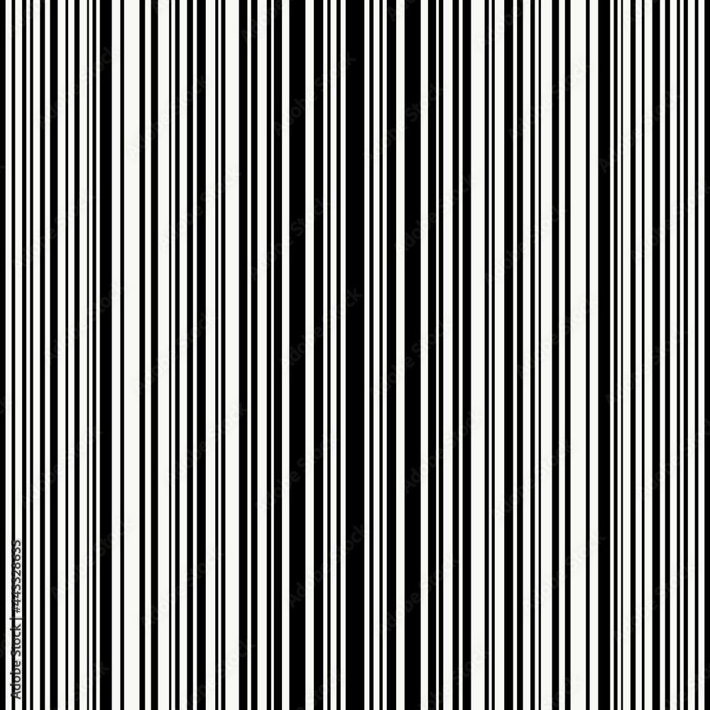 Poster Symmetrical stroke code. Vector black lines make code.