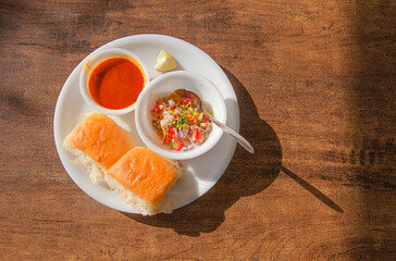Misal Pav. The Indian food.