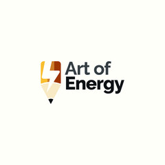 art of energy logo design concept