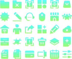 Media Icons User Interface 32 px Solid, line, and gradient style.