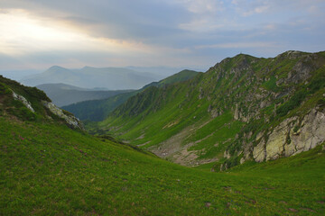 Fototapeta na wymiar Alpine landscape in Maramures, Carpathian Mountains, Ukraine