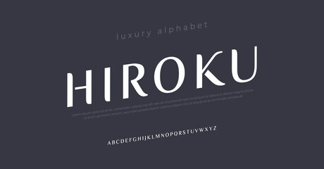 Future luxury alphabet font. Typography urban style fonts for fashion, retail, feminine, beauty care, jewelry logo design