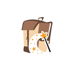 Illustration Vector Graphic of Magic Backpack Logo. Perfect to use for Technology Company