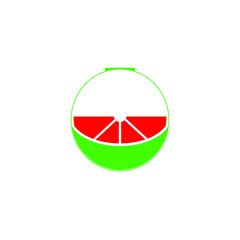 Naklejka premium watermelon vector and shopping cart