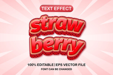 strawberry 3d editable text effect