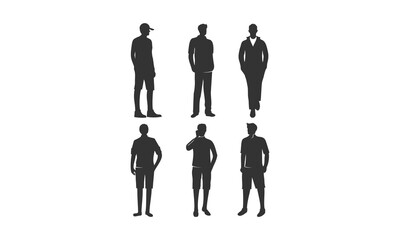 Man set illustration logo icon design vector