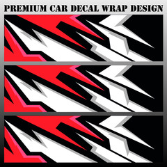 sport car decal wrap design vector