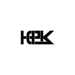 hek letter original monogram logo design