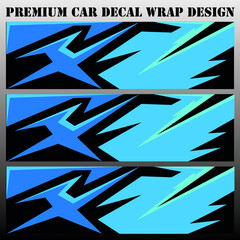 sport car decal wrap design vector