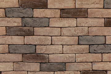 Red brick walls stacked alternately for the background.