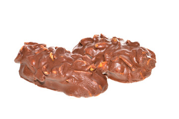 chocolate chip cookie isolated on white background