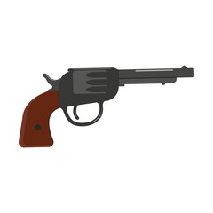 isolated revolver, color isolated vector illustration on a white background
