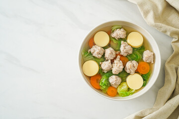 Clear Soup with Tofu and Minced Pork