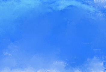 Vector hand drawn background. Blue banner template