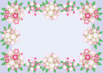 Pretty Kalmia Small Flowers Border Frame Background