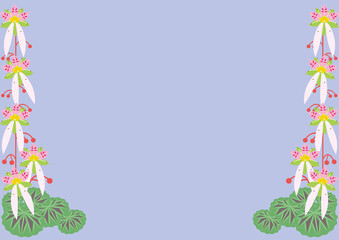 Strawberry Geranium Flower and Leaves Background