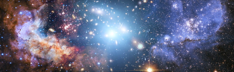 Mystical beautiful space. Unforgettable diverse space background Elements of this image furnished...