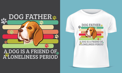 Creative Dog T-Shirt Design Template In This Year