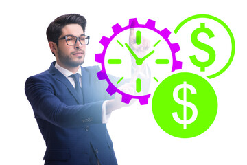 Businessman in time is money concept