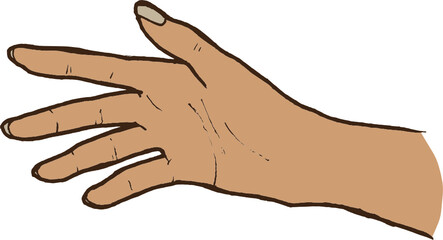woman hand gesture. Hand-drawn Vector Illustration
