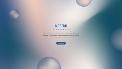 Abstract Soft Gradient Mesh Background With Bubbles. Can Be Used For Landing Page, Banner Or Presentation.