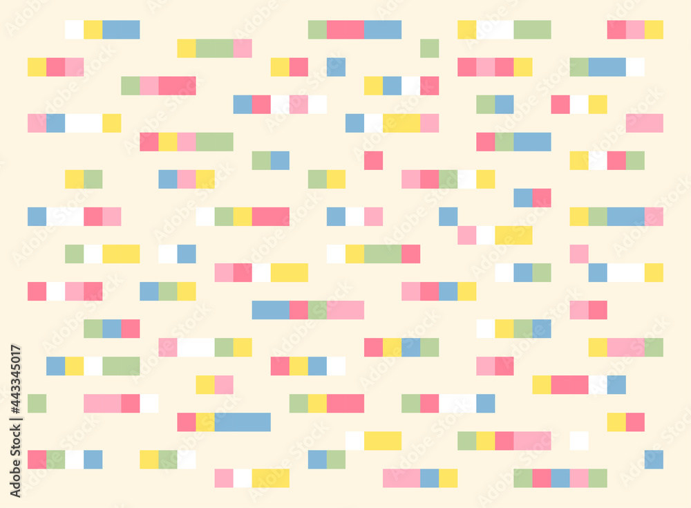 Poster small squares are connected to each other to form a color bar. simple pattern design template.