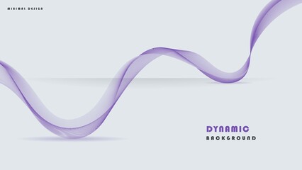 Minimal Modern Purple Dynamic Flowing Line Design Background. Can Be Used For Banner, Motion Or Presentation.