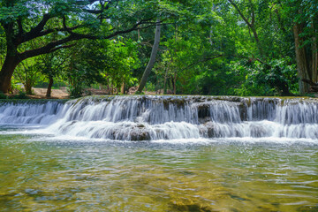Waterfall in  rain forest at Chet Sao Noi waterfall National Park