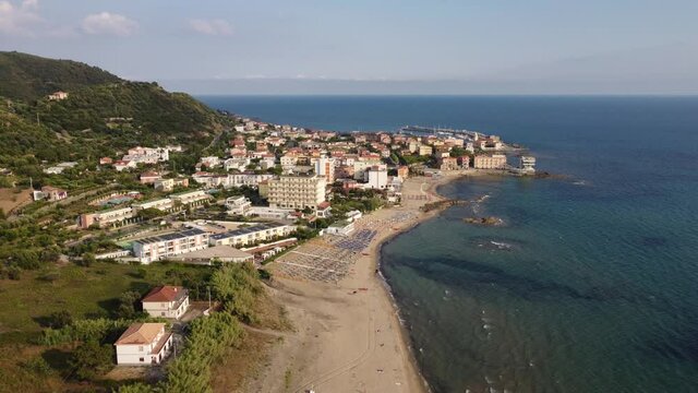 Acciaroli Beach From Above During Summer in Italy
