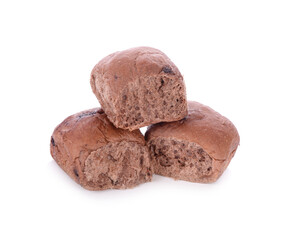 chocolate bread isolated on white background