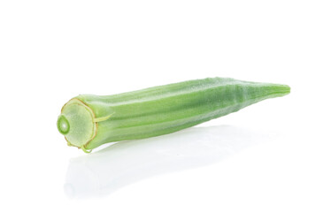 Okra isolated on white background