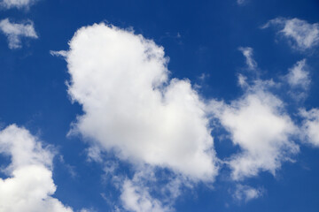 Blue sky and different types of clouds