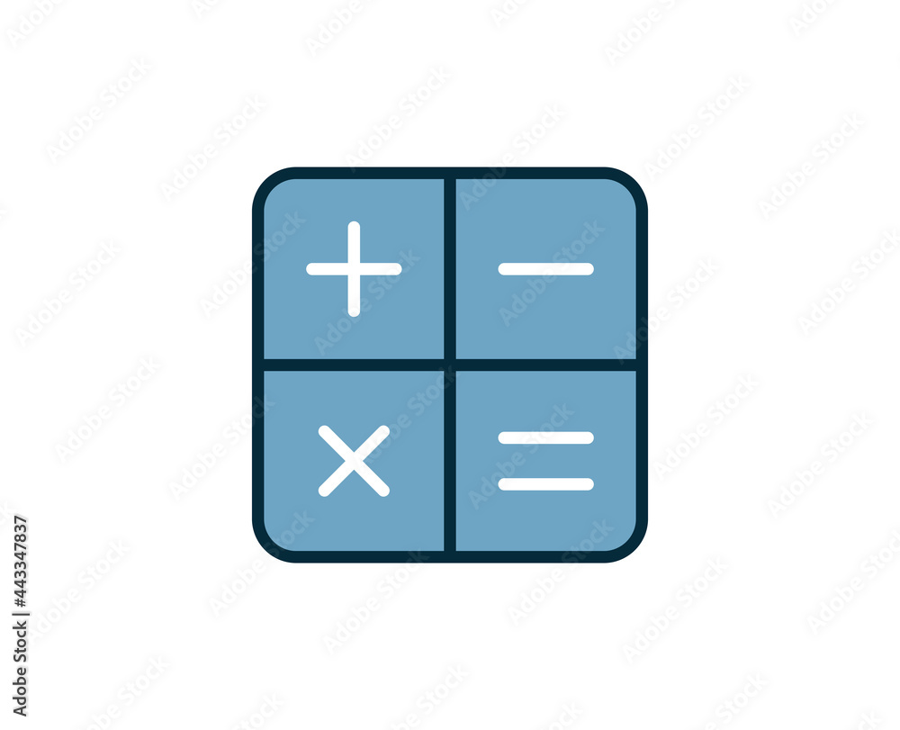Poster calculator line icon. high quality outline symbol for web design or mobile app. thin line sign for d