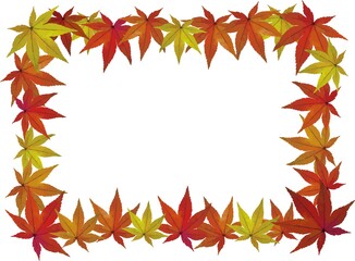 楓の葉の長方形フレーム