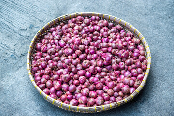 Bunch of onions dried outside