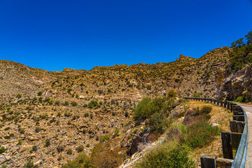 The road leads up Mt Lemmon outside Tucson