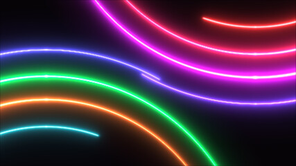 Neon running lasers technology background