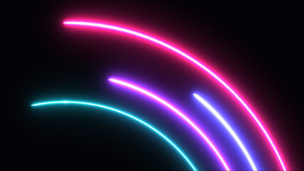 Neon running lasers technology background