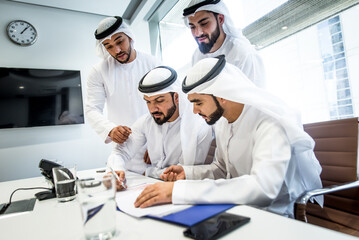 Arabic business team in the office