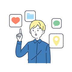 APP、アプリ、タッチ、バーチャル