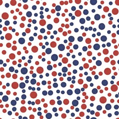 Сontinuous pattern of dot poilka blue and red
