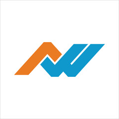 Initial letter N logo vector template